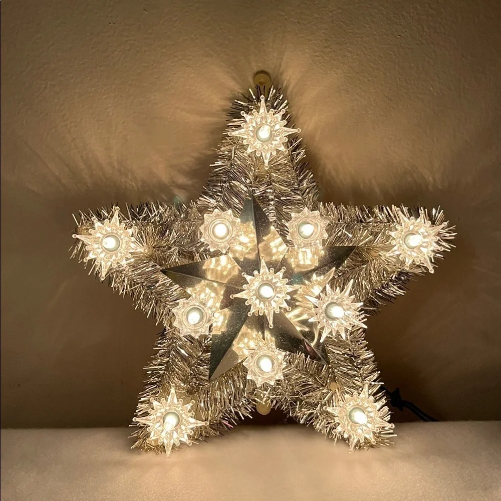 Kodak vtg 11 light tree topper plaque color Christmas from the 90's